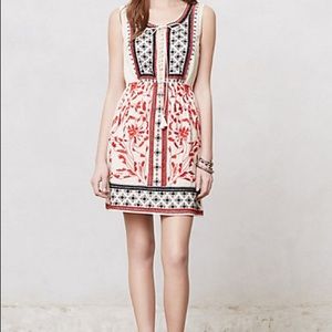 Anthropologie Sachin And Babi Embroidered Dress